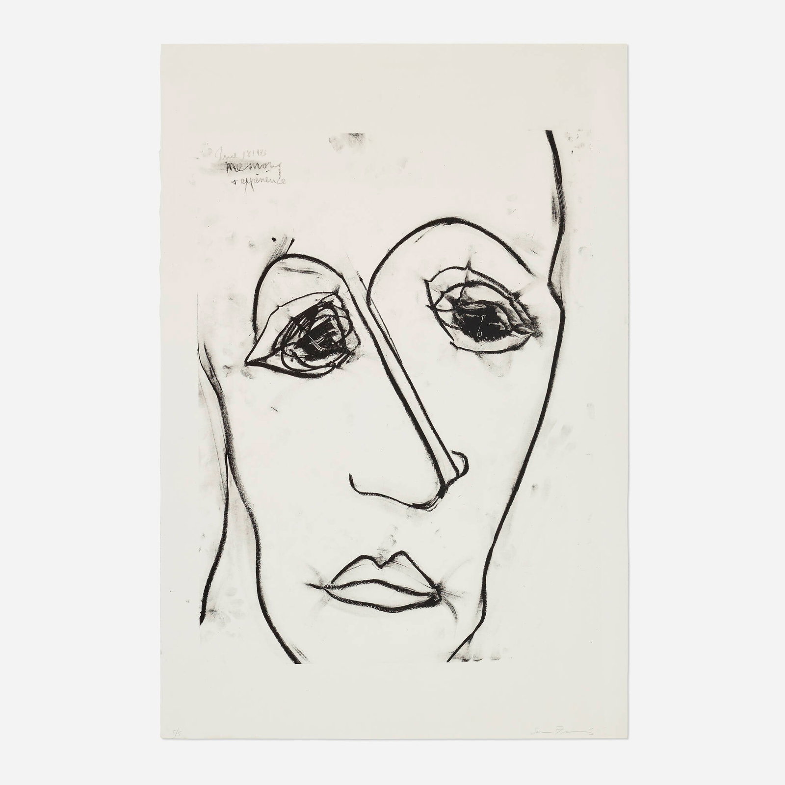 Sam Francis, Self-Portrait (SF-08): Sam Francis Self-Portrait (SF-08) 1973 lithograph on Arches Cover image: 31.5 h x 23.5 w in (80 x 60 cm) sheet: 41.25 h x 27.75 w in (105 x 70 cm) The proceeds from the sale of this work will benefit