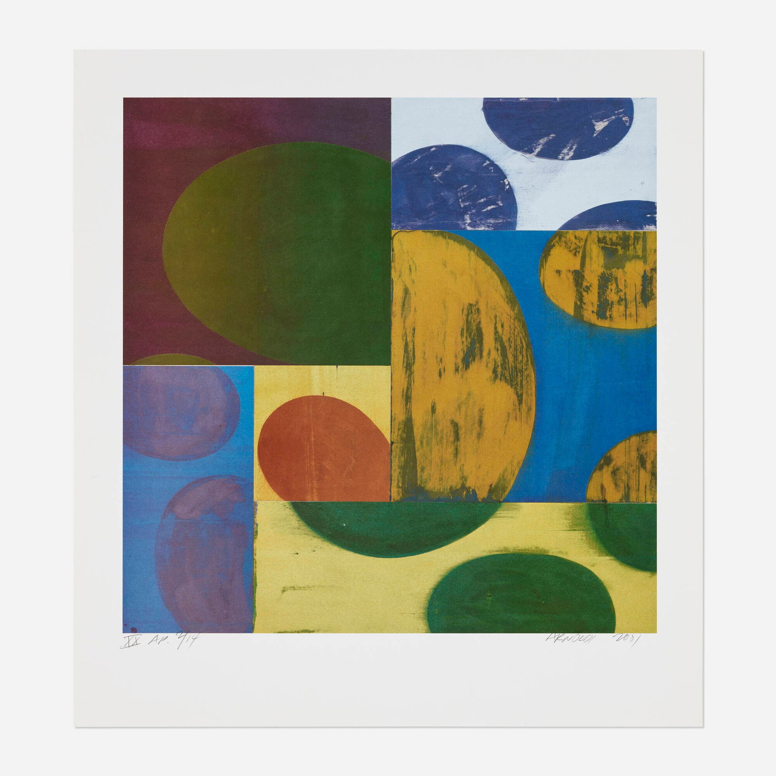 Charles Arnoldi, Untitled: Charles Arnoldi Untitled 2001 offset lithograph in colors image: 17 h x 17 w in (43 x 43 cm) sheet: 21.5 h x 20 w in (55 x 51 cm) Signed, dated, numbered and inscribed to lower edge 'XX AP 2/14