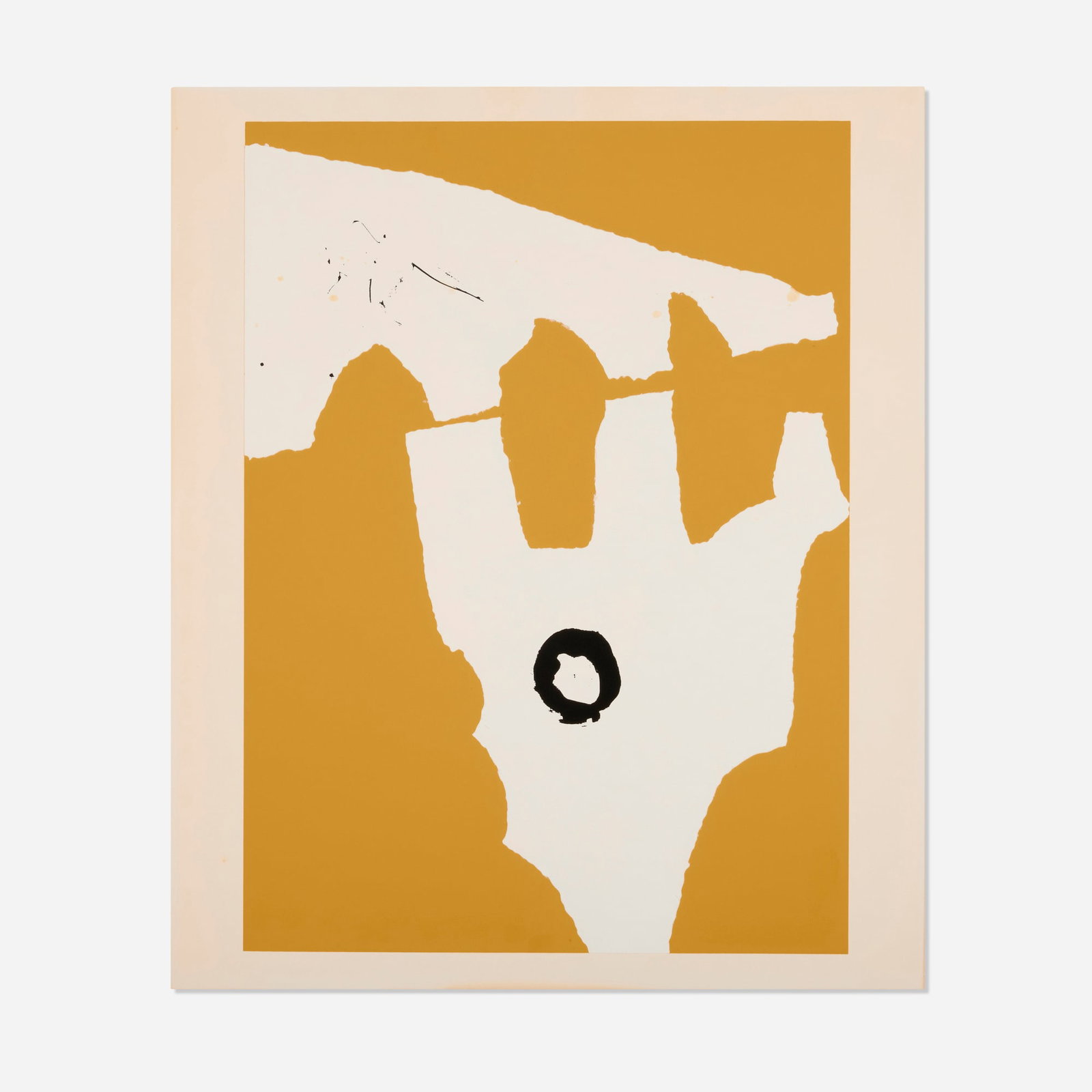 Robert Motherwell, Untitled (from the X + X (Ten Works by Ten Painters) portfolio): Robert Motherwell Untitled (from the X + X (Ten Works by Ten Painters) portfolio) 1964 screenprint in colors and collage on Mohawk Superfine 20 h x 24 w in (51 x 61 cm) This work is from the edition