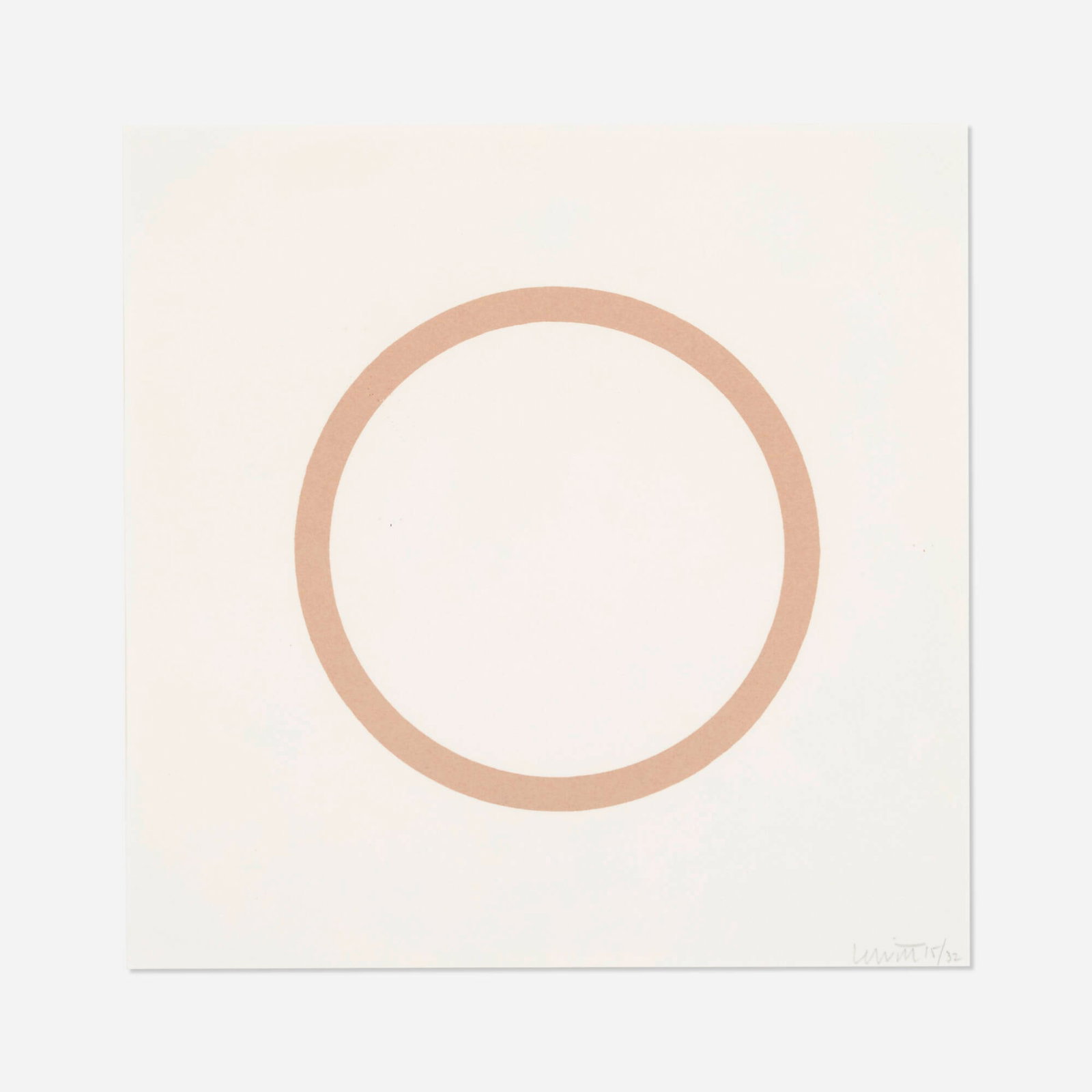 Sol LeWitt, Plate 16 (from the Five Geometric Figures in Five Colors portfolio): Sol LeWitt Plate 16 (from the Five Geometric Figures in Five Colors portfolio) 1986 screenprint in color on Hollands Register image: 5.75 dia in (15 cm) sight: 9.375 h x 9.375 w in (24 x 24 cm)