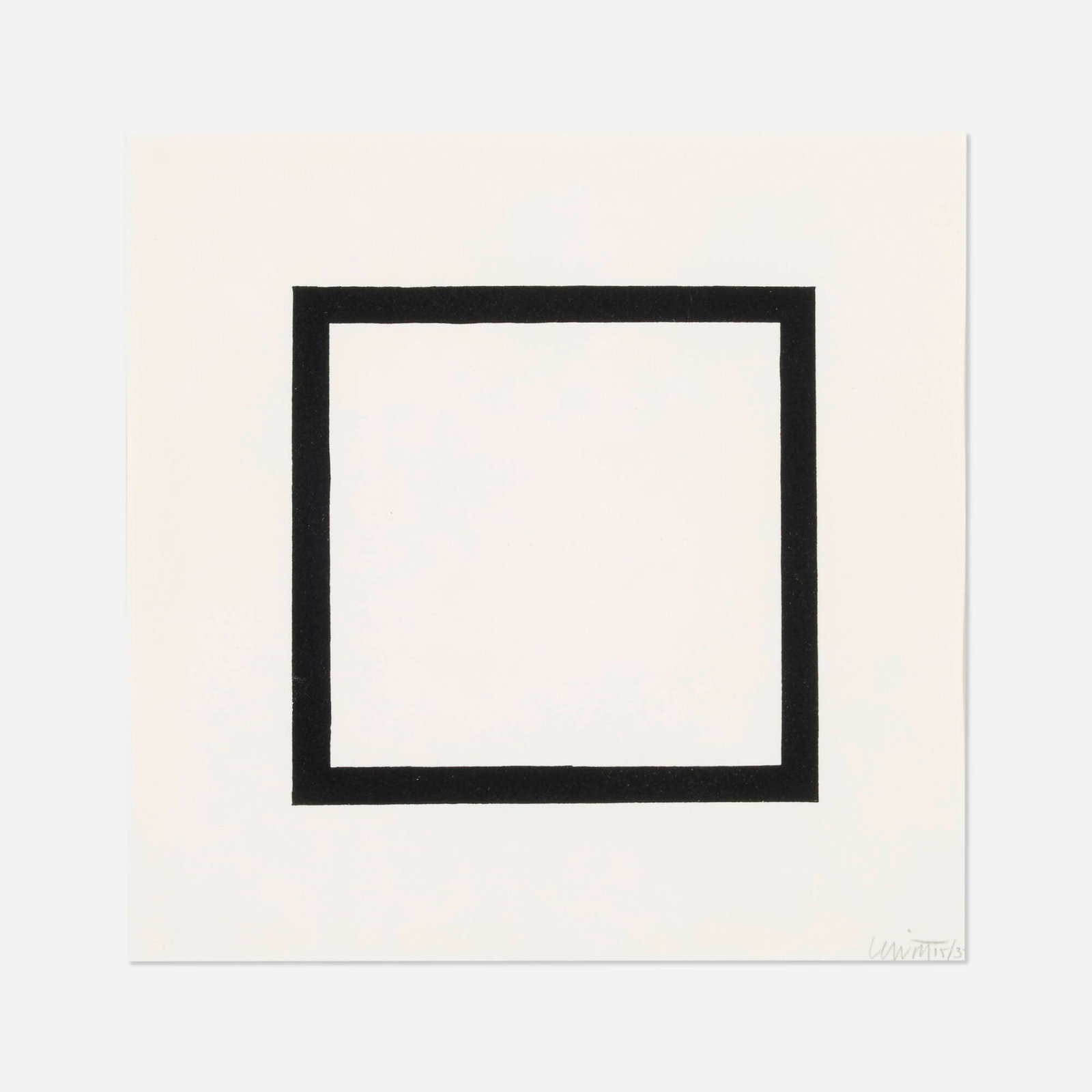 Sol LeWitt, Plate 24 (from the Five Geometric Figures in Five Colors portfolio): Sol LeWitt Plate 24 (from the Five Geometric Figures in Five Colors portfolio) 1986 screenprint on Hollands Register image: 5.875 h x 5.875 w in (15 x 15 cm) sight: 9.375 h x 9.375 w in (24 x 24 cm)