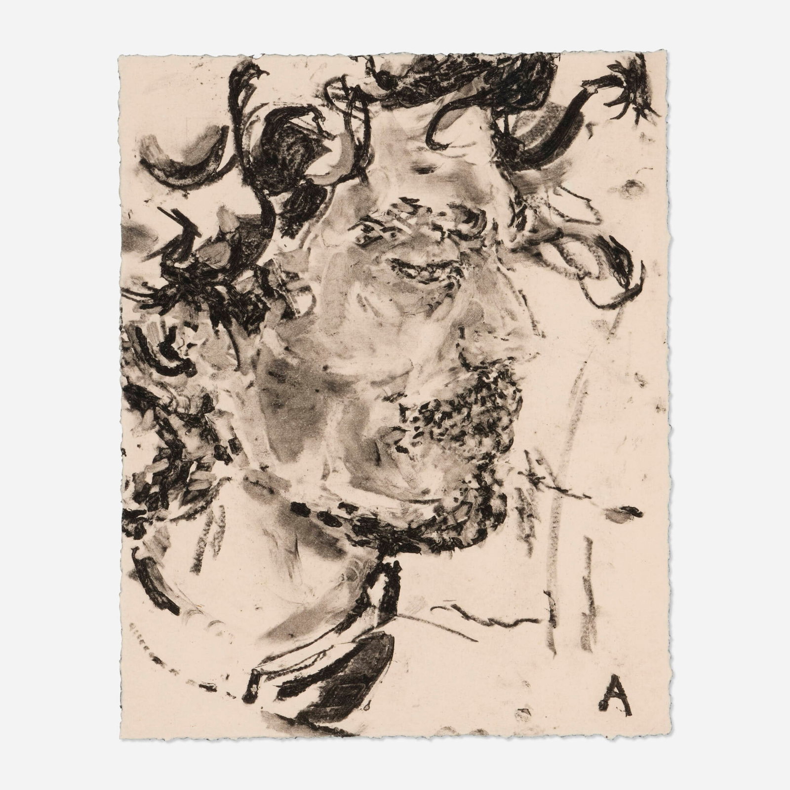 Elizabeth Peyton, Ang (Angel): Elizabeth Peyton Ang (Angel) 2024 etching on Twinrocker handmade 10.25 h x 8.25 w in (26 x 21 cm) Signed, dated, and numbered to verso 'Elizabeth Peyton 41/50 2024'. This work is number 41