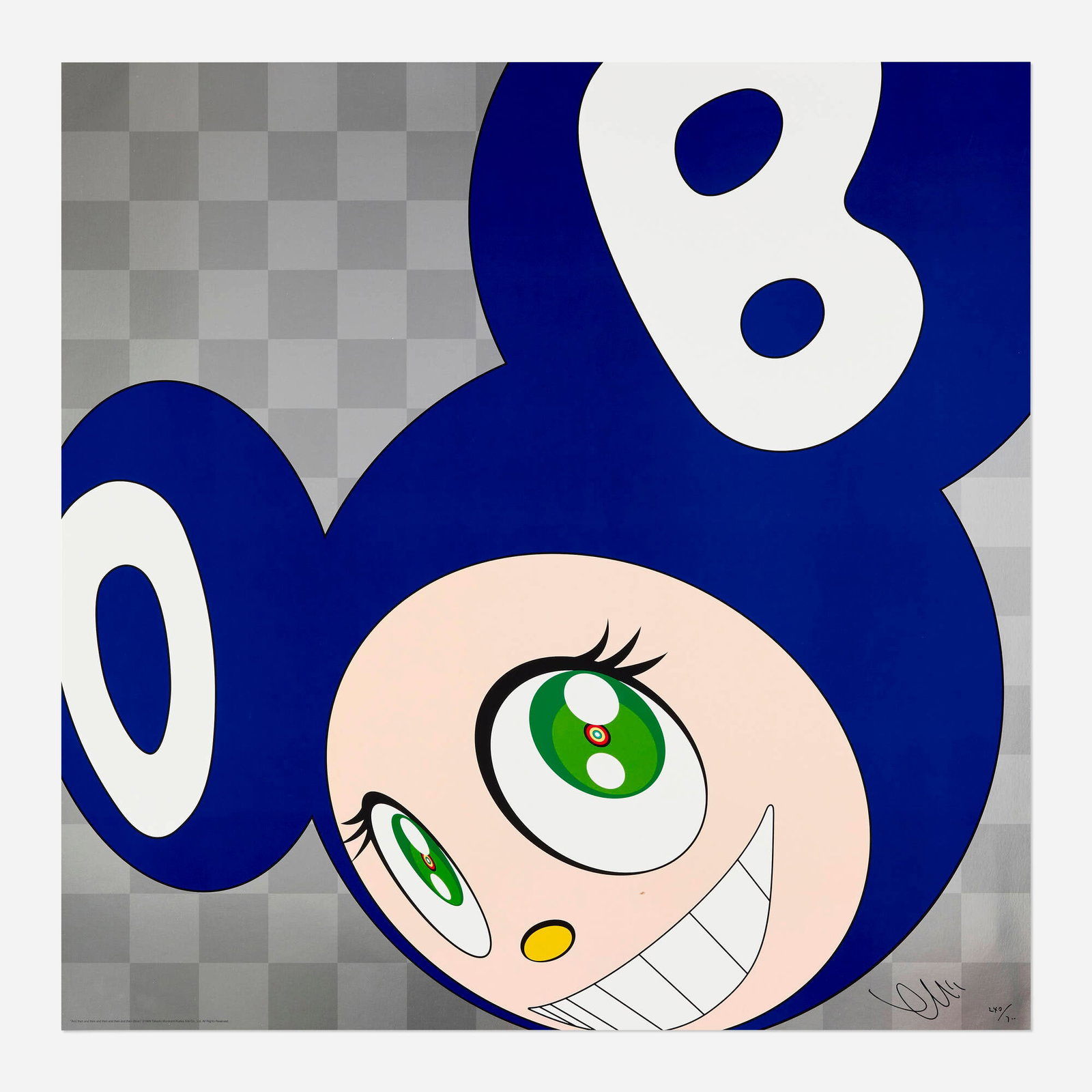 Takashi Murakami, And then and then and then and then and then (Blue): Takashi Murakami And then and then and then and then and then (Blue) 1999 offset lithograph in colors 26.75 h x 26.75 w in (68 x 68 cm) Signed and numbered to lower right 'Takashi Murakami