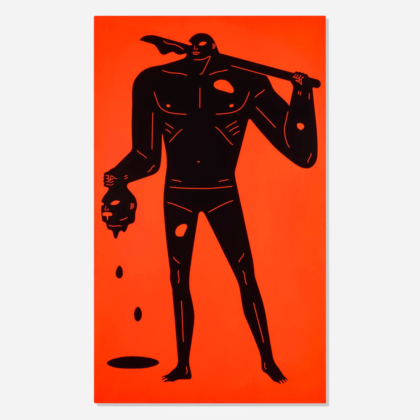 Cleon Peterson, Untitled: Cleon Peterson Untitled 2017 acrylic on canvas 60 h x 36 w in (152 x 91 cm) Signed and dated to verso 'Cleon Peterson 17'. Provenance: Acquired directly from the artist by the present owner