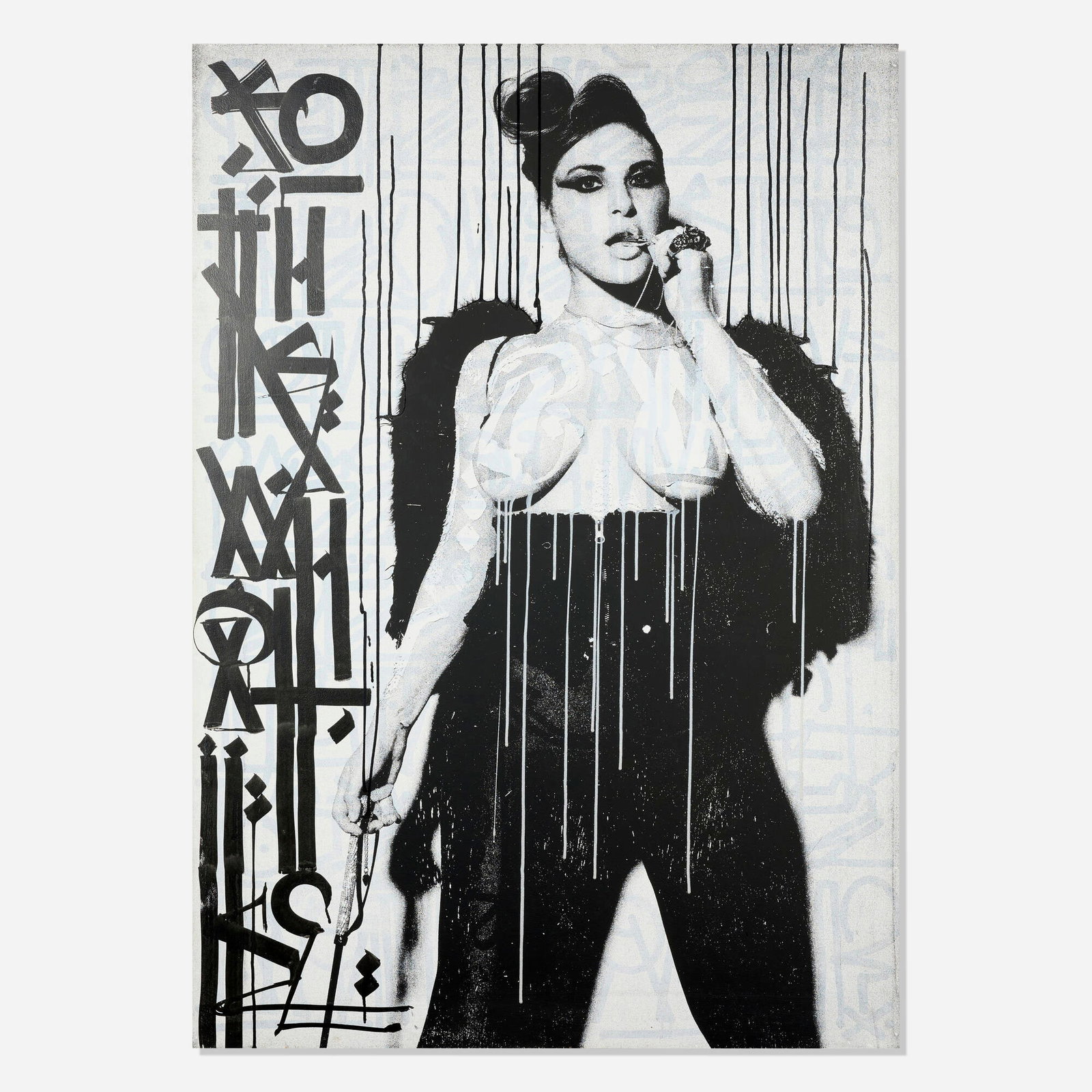 RETNA (Marquis Lewis), Got Paint?: RETNA (Marquis Lewis) Got Paint? 2010 mixed media on wood 53 h x 37.375 w in (135 x 95 cm) Provenance: Yves Laroche Galerie D'Art, Montreal | Acquired from the previous in 2011 by the present
