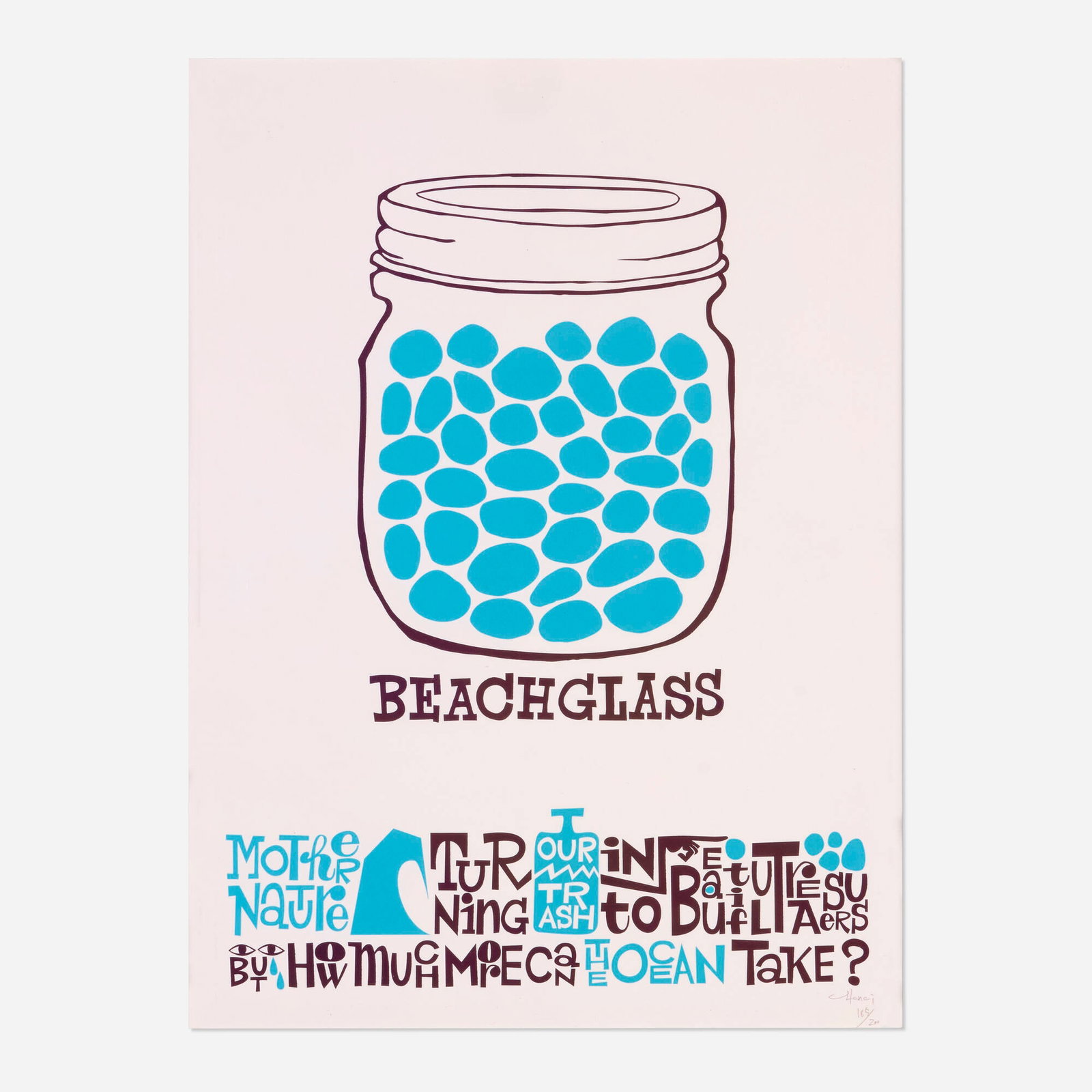 Yusuke Hanai, Beach Glass: Yusuke Hanai Beach Glass 2014 screenprint in colors 15.75 h x 11.75 w in (40 x 30 cm) Signed and numbered to lower right 'Hanai 185/200'. This work is number 185 from the edition of 200.