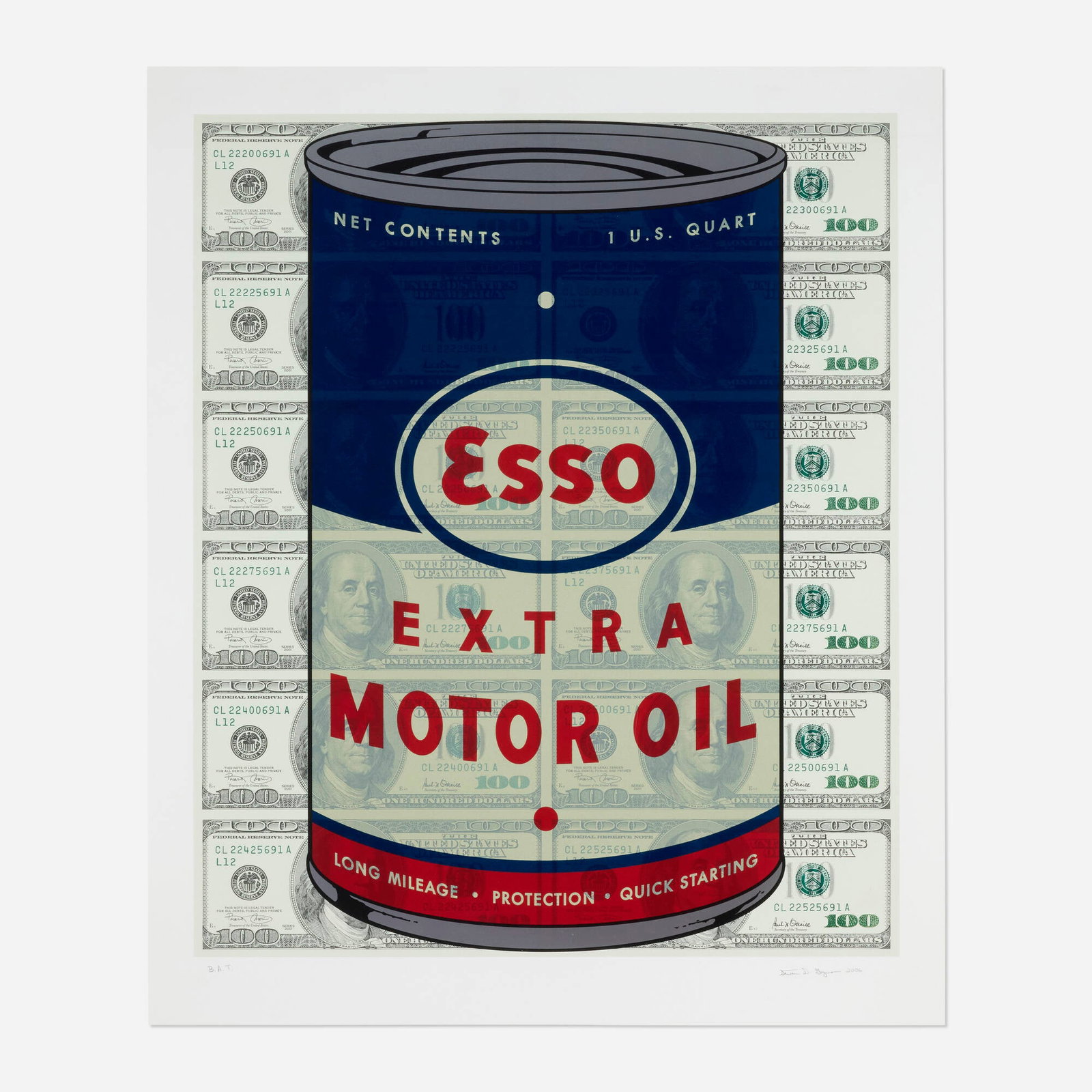 Steven Gagnon, Esso: Steven Gagnon Esso 2006 screenprint in colors on Coventry Rag image: 36 h x 30 w in (91 x 76 cm) sheet: 41 h x 34 w in (104 x 86 cm) Signed, dated, and numbered to lower edge 'B.A.T. Steven D.