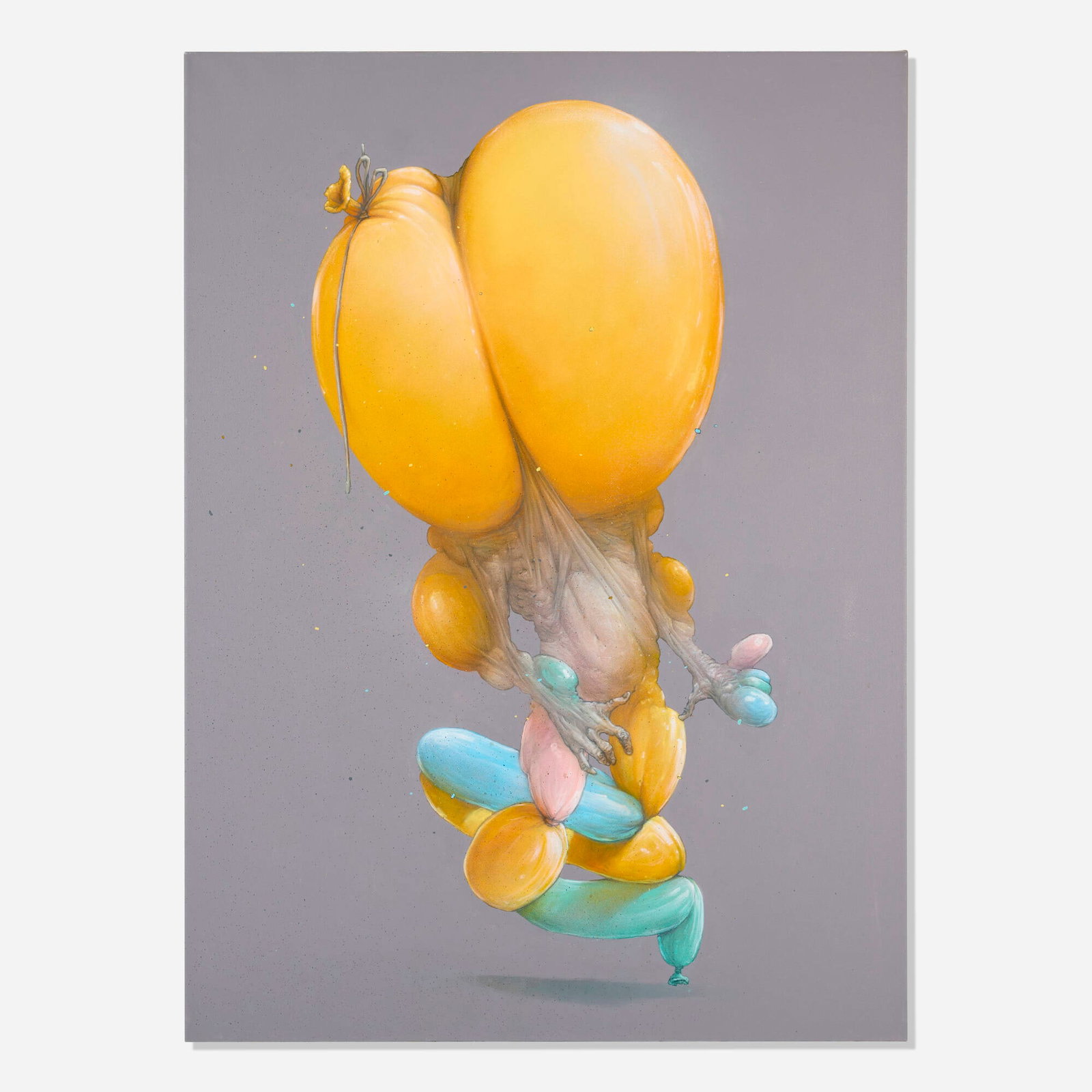Bom.K, Air: Bom.K Air 2015 acrylic and spray paint on canvas 51 h x 37.5 w in (130 x 95 cm) Signed and titled to verso with artist's stamp 'Bom.K Air'. Provenance: MYA Gallery, London | Ac