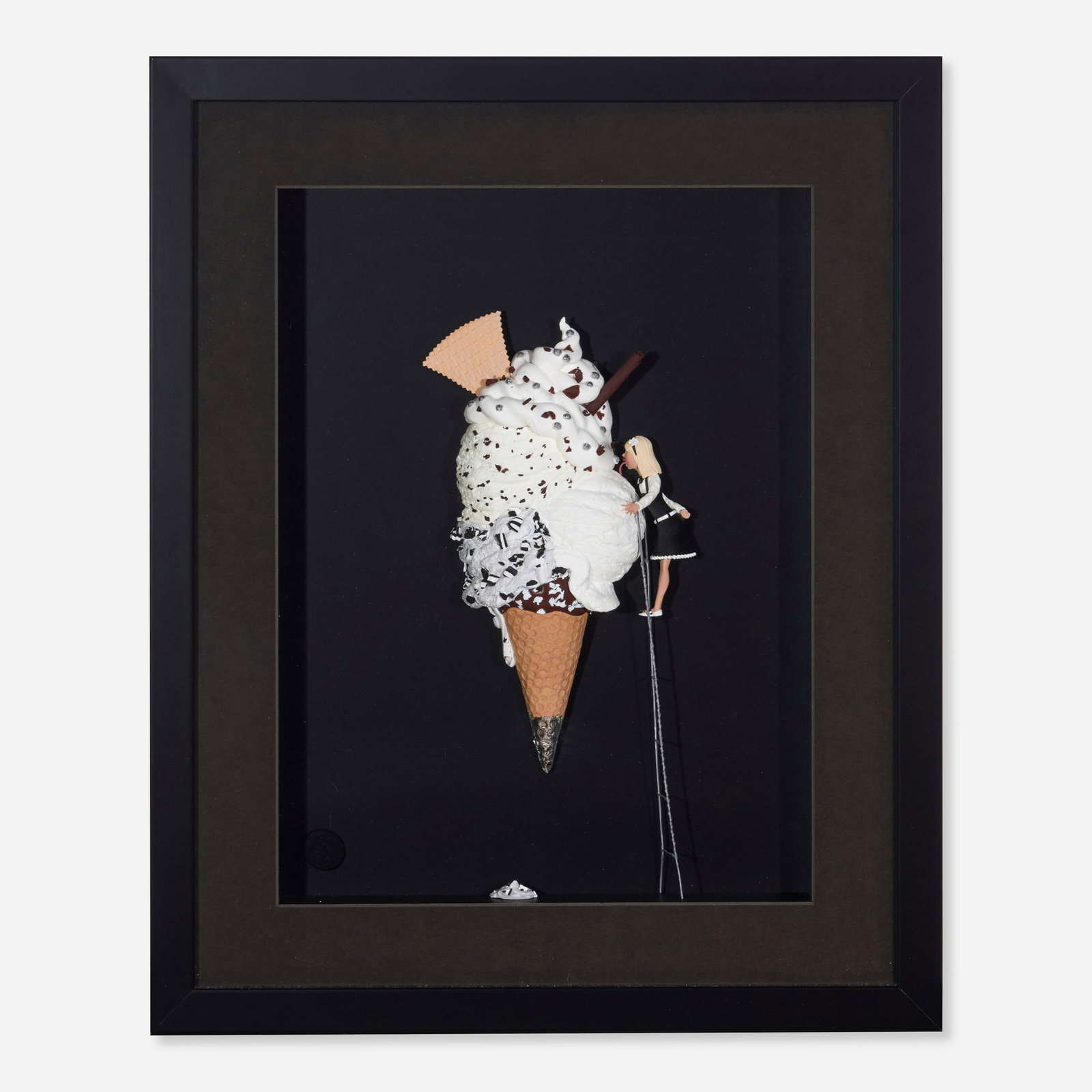 Kunst Met Een R (Ruben Verheggen and Eva Post), Untitled: Kunst Met Een R (Ruben Verheggen and Eva Post) Untitled 2019 colored clay, mixed media in artist's shadow box sight: 13 h x 11.75 w in (33 x 30 cm) overall: 21.25 h x 17.25 w x 3 d in (54 x 44 x 8