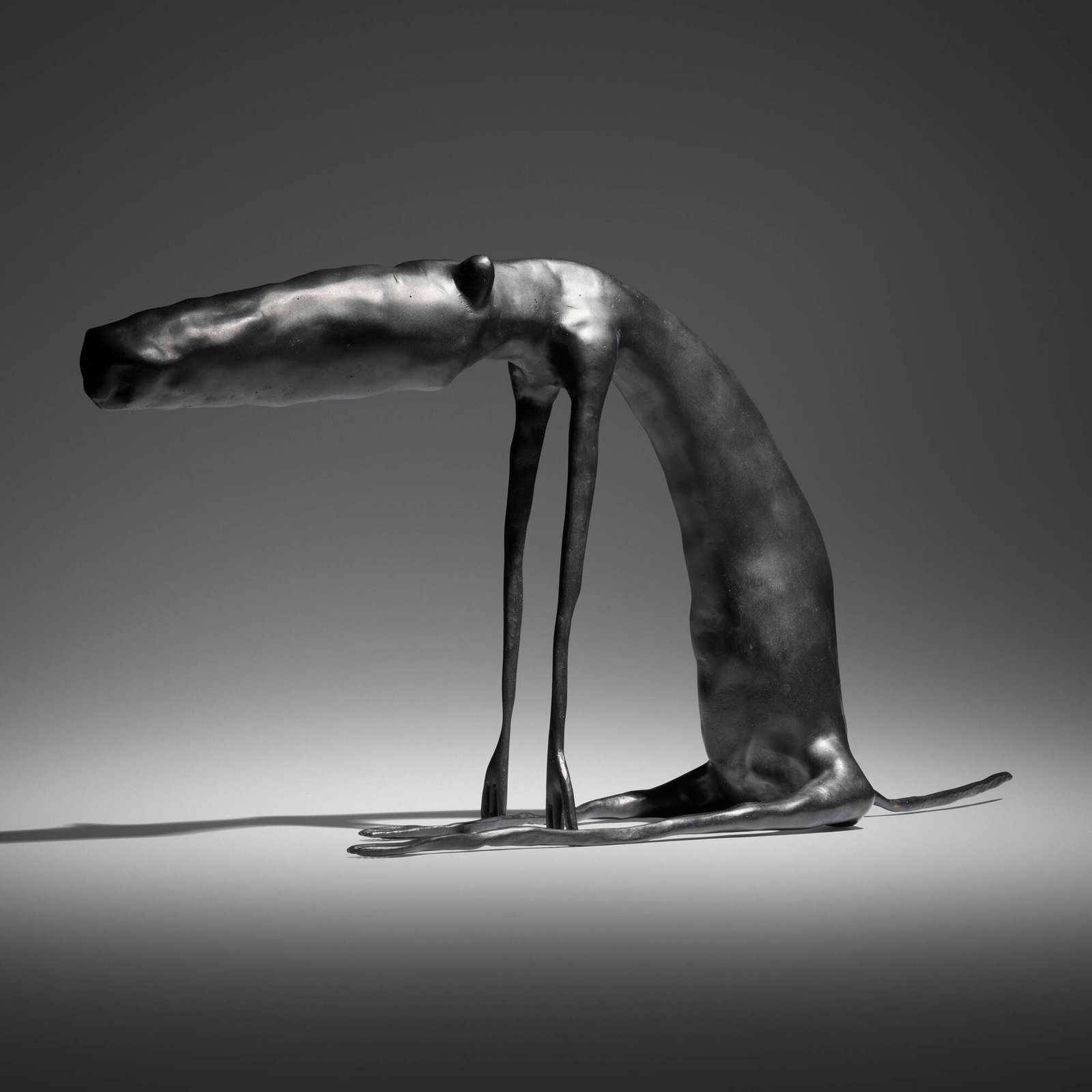 Rafa Macarron, Fabula: Rafa Macarron Fabula 2022 bronze with black patina 16.5 h x 34 w x 7.25 d in (42 x 86 x 18 cm) Impressed signature and number to underside 'RM 22/30'. This work is number 22 from the