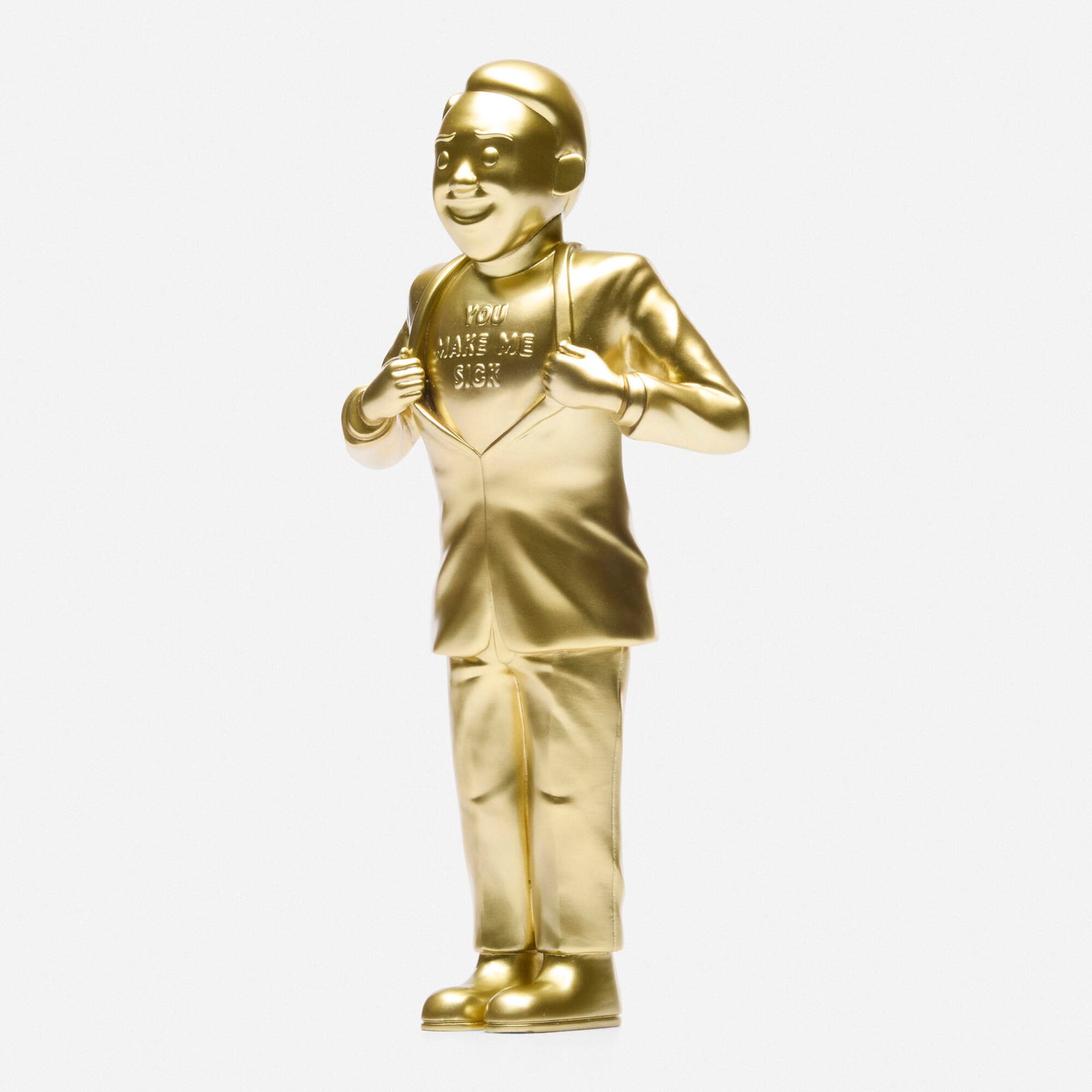 Joan Cornella, You Make Me Sick (from The Hidden series): Joan Cornella You Make Me Sick (from The Hidden series) 2023 bronze 6.5 h x 3.25 w x 1.5 d in (17 x 8 x 4 cm) Numbered to underside of foot '20/25'. This work is number 20 from the edition