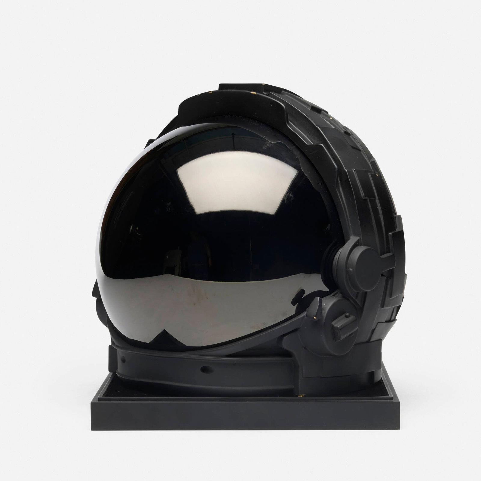 Michael Kagan, A7L Helmet (Black): Michael Kagan A7L Helmet (Black) 2021 bronze, glass 9.75 h x 11 w x 10 d in (25 x 28 x 25 cm) Signed and numbered 'Michael Kagan 20/25'. This work is number 20 from the edition of 25. Sold