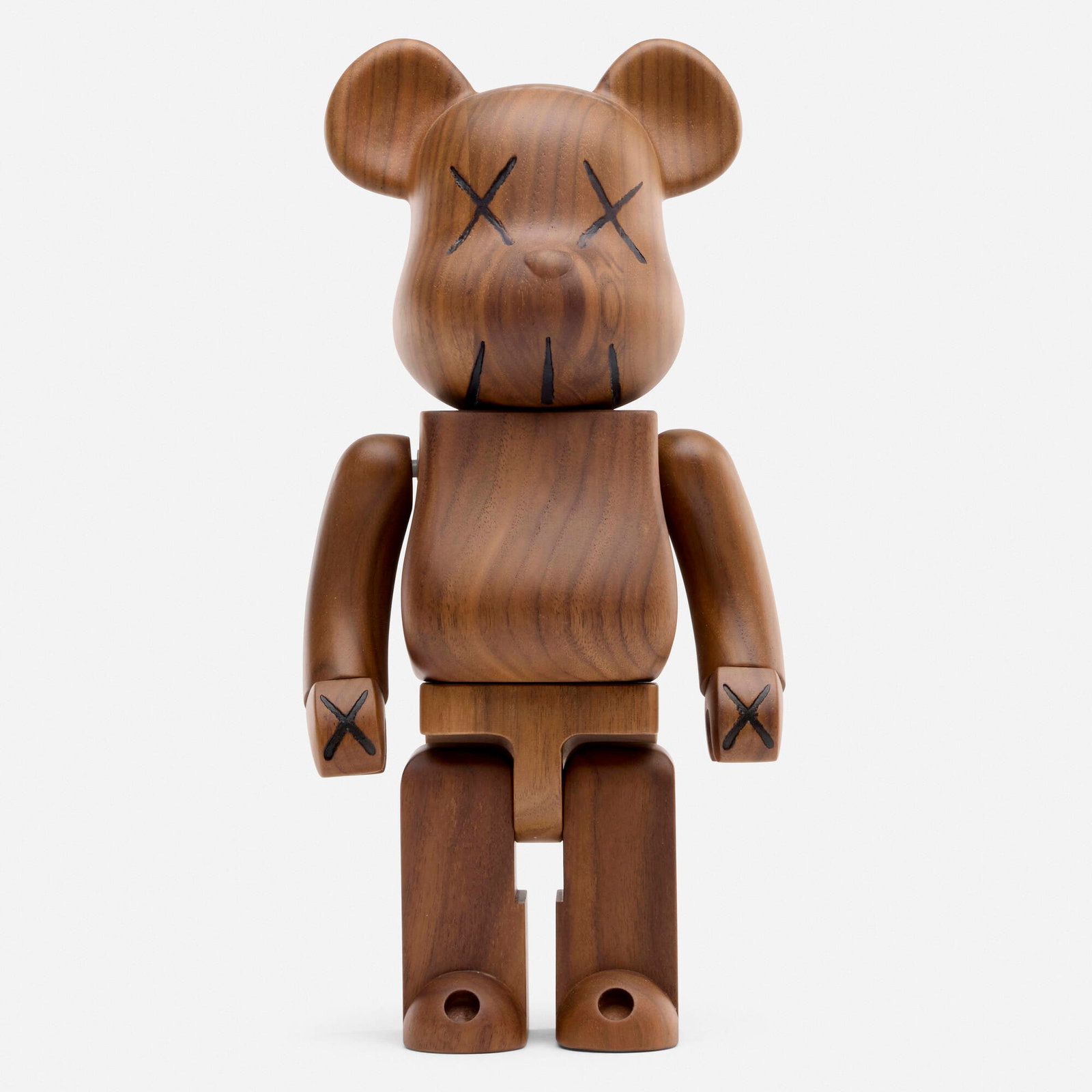KAWS (Brian Donnelly), World Wide Tour Be@rbrick 400%: KAWS (Brian Donnelly) World Wide Tour Be@rbrick 400% 2005 wood 11 h x 5.25 w x 3.75 d in (28 x 13 x 10 cm) Branded signature, date and manufacturer's mark to back 'Medicom Toy Life