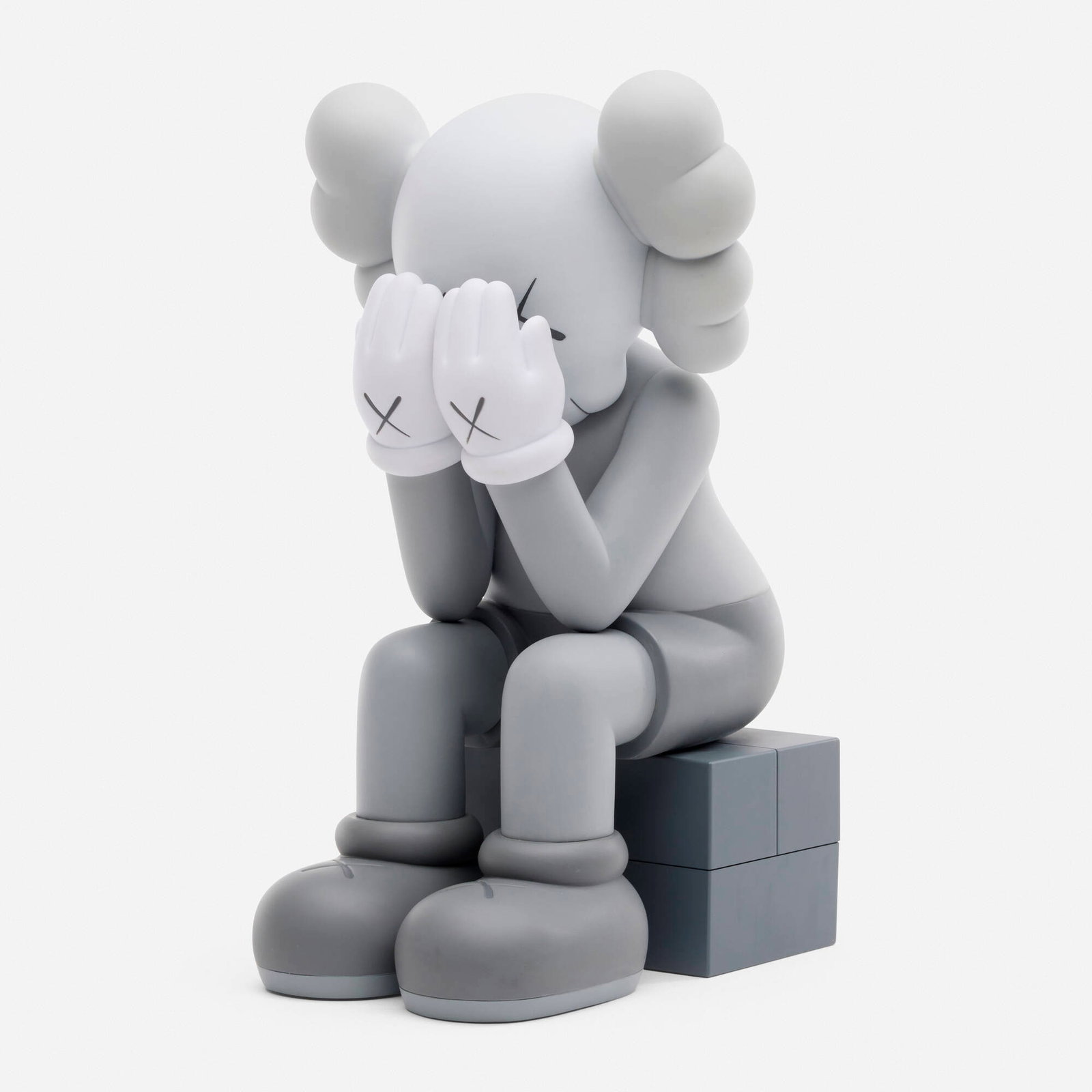 KAWS (Brian Donnelly), Passing Through (Grey): KAWS (Brian Donnelly) Passing Through (Grey) 2013 painted cast vinyl 11.5 h x 6.625 w x 7.625 d in (29 x 17 x 19 cm) Stamped signature, date and manufacturer's mark to underside '? KAWS..13