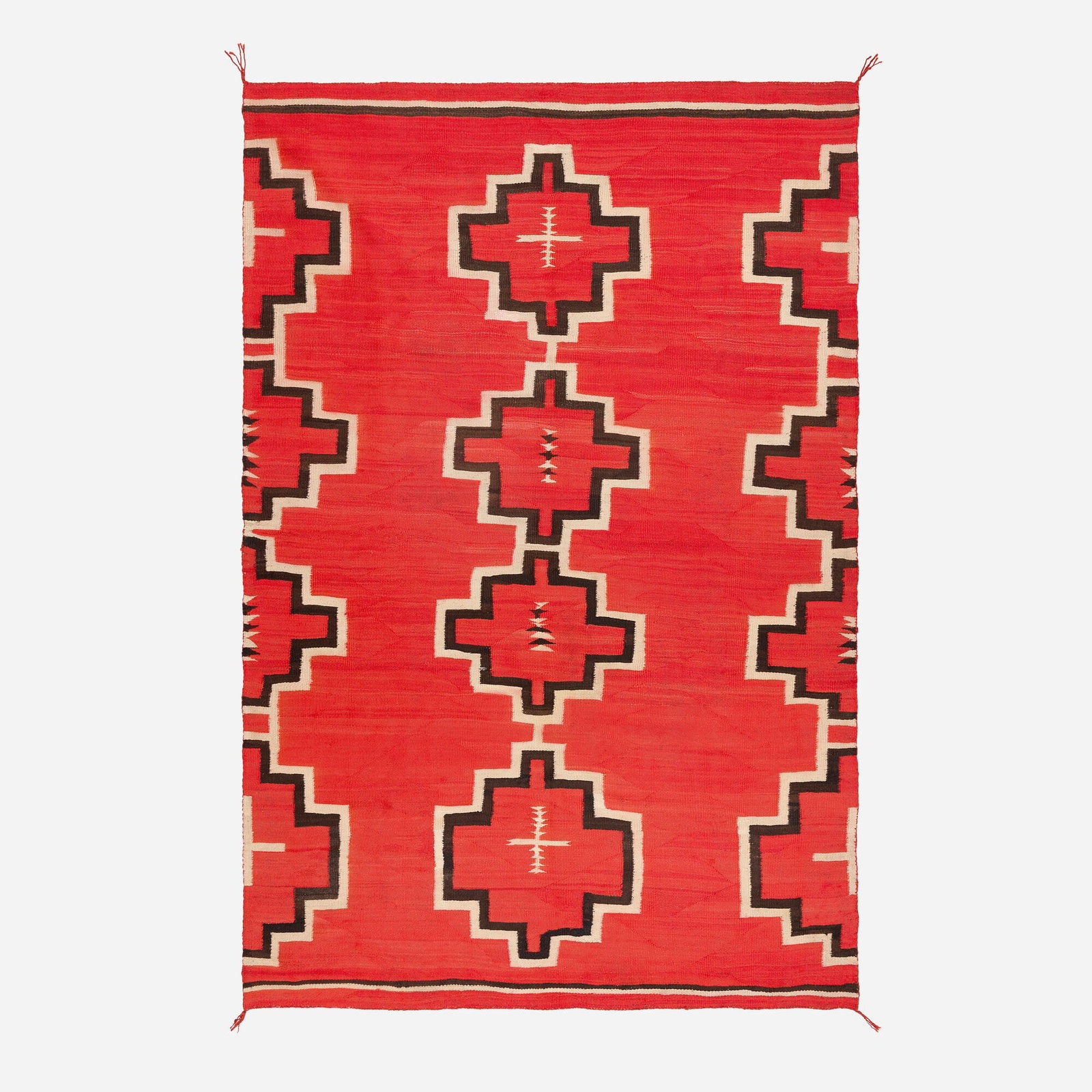 Dine (Navajo), Transitional rug: Dine (Navajo) Transitional rug 20th century hand-woven wool 4'10" x 7'4" in (147 x 225 cm) Provenance: Collection of Michael Tilson Thomas This work will ship from Los Angeles, Califo