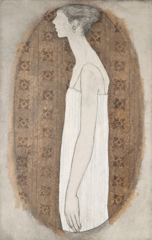 Jack Stuck, Gretchen: Jack Stuck Gretchen c. 1965 Oil on canvas Signed "Stuck" in pencil center verso; retains Comara Gallery label verso Canvas: "50 x 31.875"; Frame: 51.75" x 32.5" Estimate: $2500 - $3500