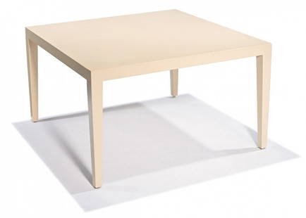 William "Billy" Haines, designer, Square side table: William "Billy" Haines, designer Square side table Custom designed for the 1015 North Beverly Drive residence; this example commissioned 1960 Stamped "KLR" and "133" 21" x 36" x 36" Provenance: Rita R