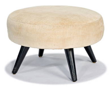 William "Billy" Haines, designer, Swivel stool: William "Billy" Haines, designer Swivel stool Custom designed for the 1015 North Beverly Drive residence; this example commissioned 1960 12" x 19.5" diameter Provenance: Rita Roedling, Beverly Hills;