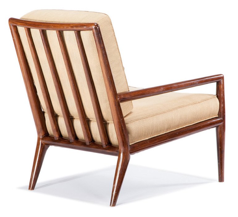 T.H. Robsjohn-Gibbings, Armchair: T.H. Robsjohn-Gibbings Armchair Designed c. 1950 Widdicomb 31" x 26" x 31" Estimate: $1500 - $2000