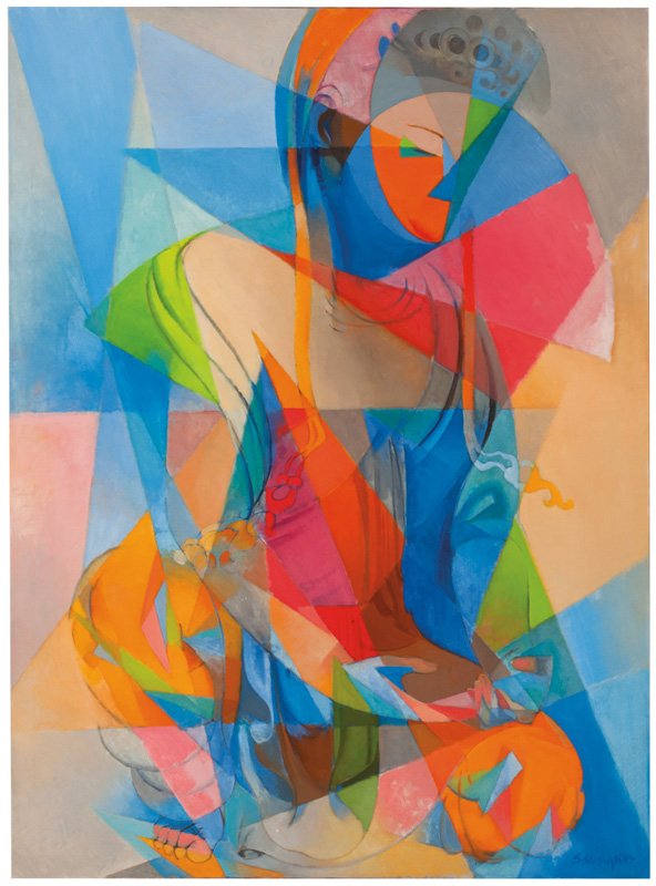 Stanton Macdonald-Wright, Sho Kannon: Stanton Macdonald-Wright Sho Kannon 1961-62 Oil on canvas Signed lower right; signed, titled, and dated verso Canvas: 60" x 44" Frame: 60.75" x 44.75" Illustrated: Stanton Macdonald-Wright: A Retrospe