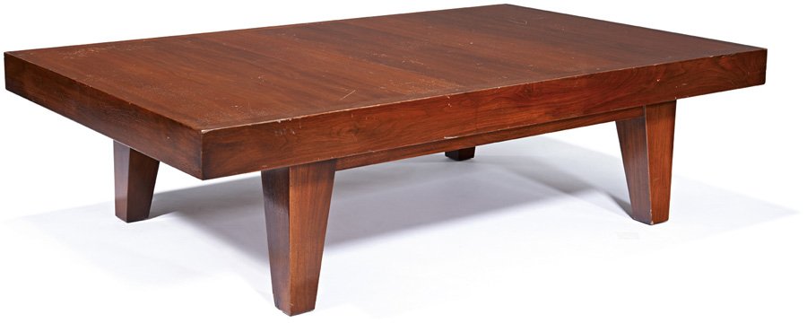 Millard Sheets, Coffee table: Millard Sheets Coffee table Executed c. 1962 Studio 16.25" x 60" x 36" Estimate: $2000 - $3000