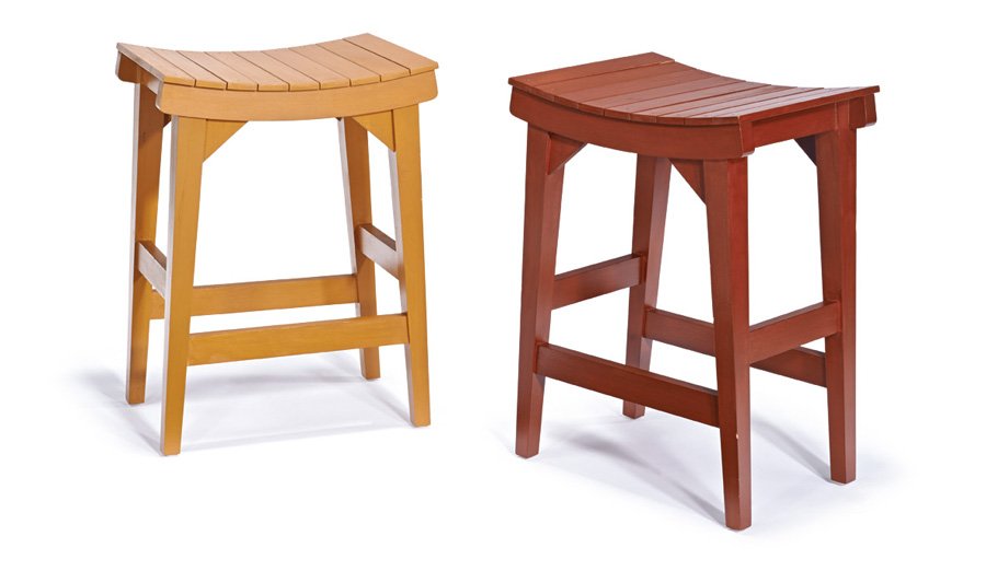 Roy McMakin, Sanvito barstools (2): Roy McMakin Sanvito barstools (2) Designed c. 1990 Domestic Furniture Co. Each: 26" x 18.25" x 14" Artist and designer Roy McMakin (b. 1956) dissolves the border between art and utilitarian ob