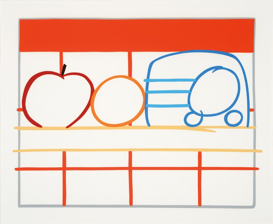 Tom Wesselmann, Still Life with Apple, Orange ...: Tom Wesselmann Still Life with Apple, Orange, and Radio 1991 Color screenprint on Arches paper #70 of 100 Published by International Images, Putney; printed by Screened Images, Port Washington Signed