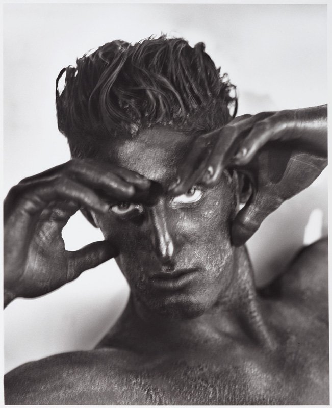 Herb Ritts, Tony with Blackface: Herb Ritts Tony with Blackface 1986 Gelatin silver print #5 of 25 Signature embossed "© Herb Ritts" lower right margin beneath image; signed, dated, and inscribed with edition in pencil "'Tony wi