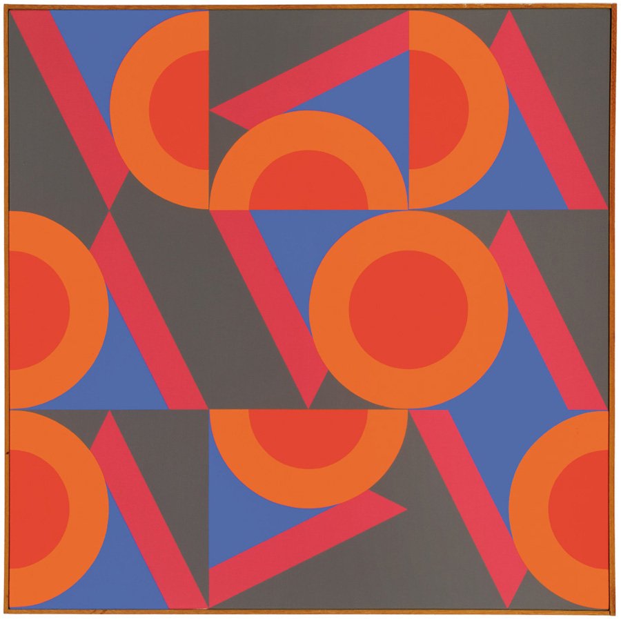 Karl Benjamin, #18: Karl Benjamin #18 1983 Acrylic on canvas Signed, titled, and dated on canvas stretcher verso Canvas: 30" x 30"; Frame: 30.5" x 30.5" Louis Stern has confirmed the authenticity of this work. It will be