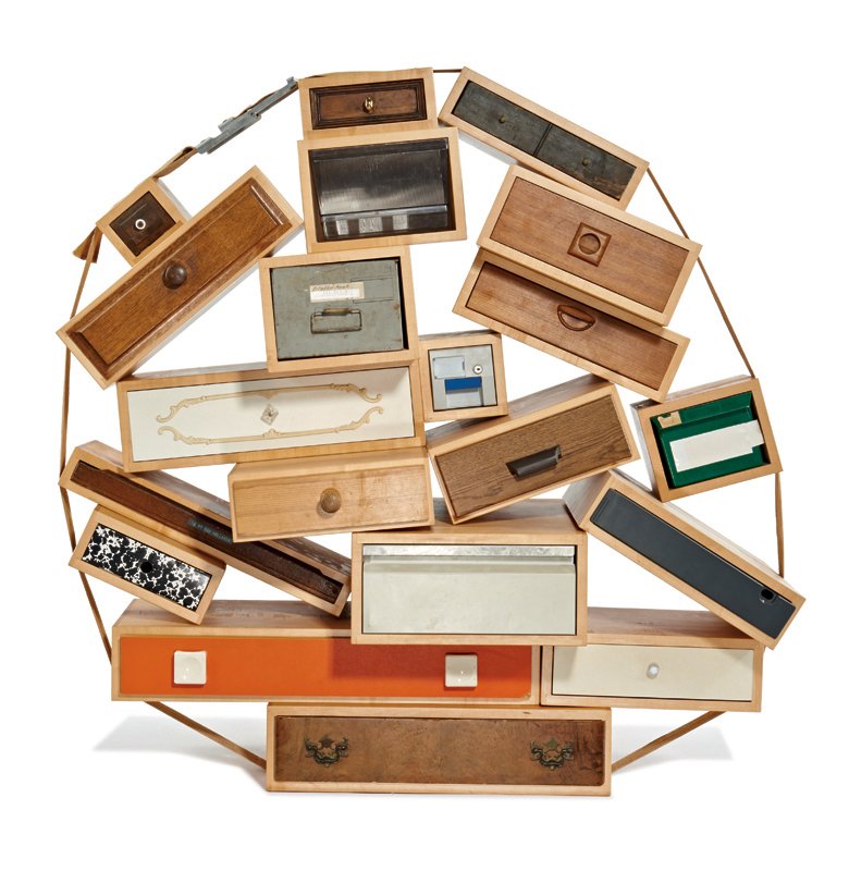 Tejo Remy, You Can't Lay Down Your Memory: Tejo Remy You Can't Lay Down Your Memory Designed 1991 #55 of 200 Droog Design Signed and with edition stamp; interior of each drawer with edition stamp 54.5" x 57" x 24" Provenance: Mark McDonald, Ne