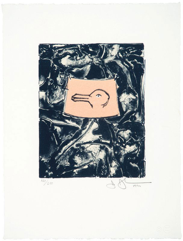 Jasper Johns, Untitled (from Harvey Gantt Portfolio): Jasper Johns Untitled (from Harvey Gantt Portfolio) 1990 3-color lithograph on Arches 88 paper #160 of 250 Published to benefit the campaign of Harvey Gantt; printed by Gemini G.E.L., Los Angeles Sign