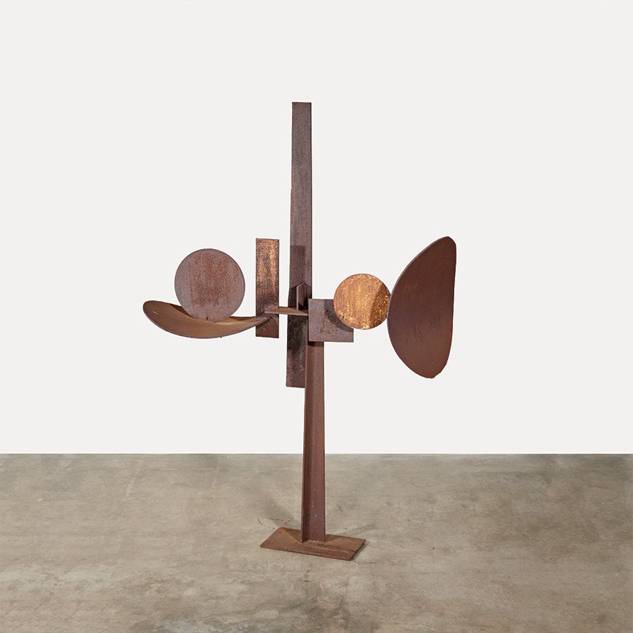 Paul Kasper, Untitled: Paul Kasper Untitled c. 1968 Welded steel Studio 55.5" x 39" x 12" Provenance: Estate of Paul Kasper, California Sculpture
