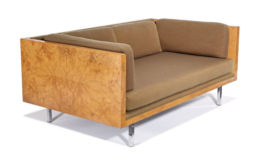 Milo Baughman, Settees (2): Milo Baughman Settees (2) Designed c. 1960 Thayer Coggin Each: 24.5" x 58" x 34" Furniture