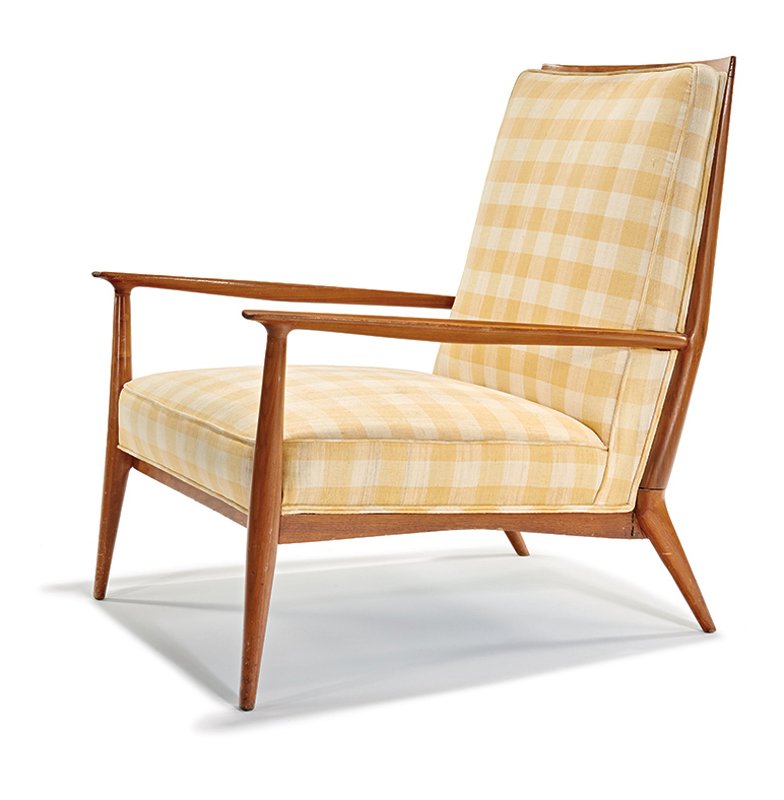 Paul McCobb, Arm lounge chair: Paul McCobb Arm lounge chair Designed c. 1955 Model no. 402 Directional Furniture 34" x 27" x 30" Literature: Directional Designs, Paul McCobb Catalogue. 1956. 96. Furniture