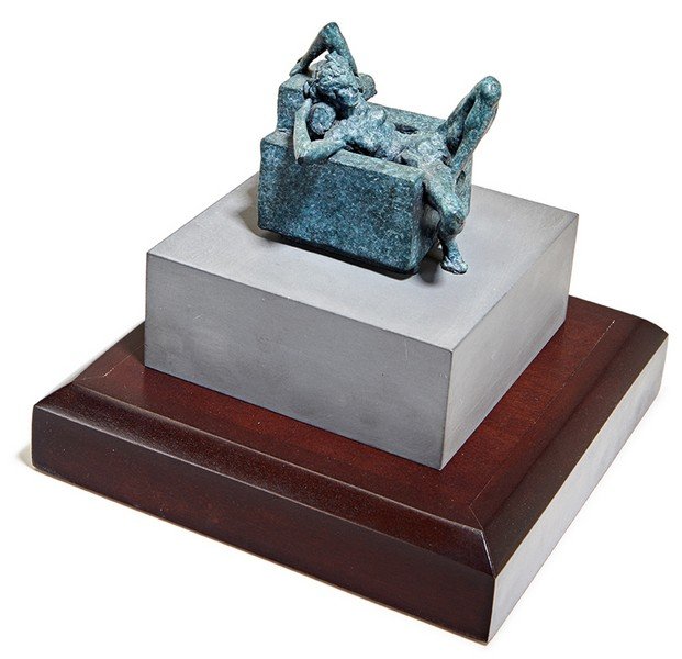 Robert Graham, Elisa '96: Robert Graham Elisa '96 Cast 2007 Patinated bronze on composite base #128 of 250 Signed in ink "R. Graham" at base; incised "Elisa...RG" and stamped "128" 3.5" x 2.25" x 2.5" (not including base) Esti