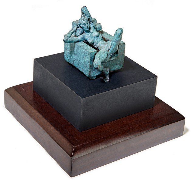 Robert Graham, Elisa '96: Robert Graham Elisa '96 Cast 2007 Patinated bronze on composite base #174 of 250 Signed in ink "R. Graham" at base; incised "Elisa...RG" and stamped "174" 3.5" x 2.25" x 2.5" (not including base) Esti