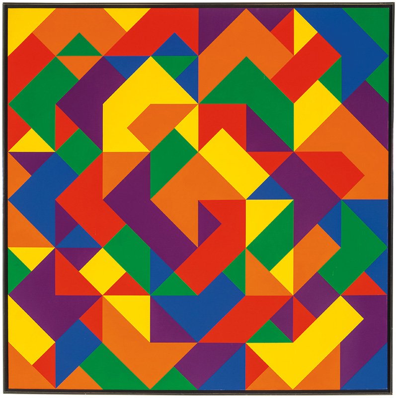 Karl Benjamin, #29: Karl Benjamin #29 1968 Oil on canvas Signed, titled, and dated on canvas stretcher verso Canvas: 40" x 40"; Frame: 41.25" x 41.25" Estimate: $20000 - $30000