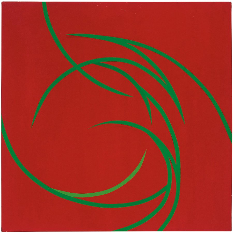 June Harwood, Untitled (from Loop Series): June Harwood Untitled (from Loop Series) 1966 Acrylic on canvas Signed and dated verso Canvas: 36" x 36" Provenance: The artist; NOHO Modern, Los Angeles, California (acquired directly from the above)