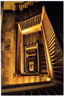 Melanie Pullen, Stairs: Melanie Pullen Stairs (from the High Fashion Crime Series) 2004 C-print #2 of 5 Signed on artist's label with edition verso Sheet (vis.): 49.25" x 32.375"; Frame: 56.375" x 39.5" Literature: Melan