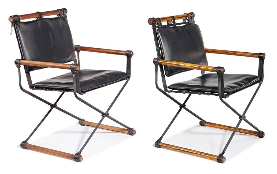 Cleo Baldon, X Armchairs (2): Cleo Baldon X Armchairs (2) Designed 1965 Model no. XAC-203 Terra Each: 32" x 23.25" x 22.5" Provenance: Estate of Cleo Baldon, Los Angeles, California Literature: Terra Retail Price Li