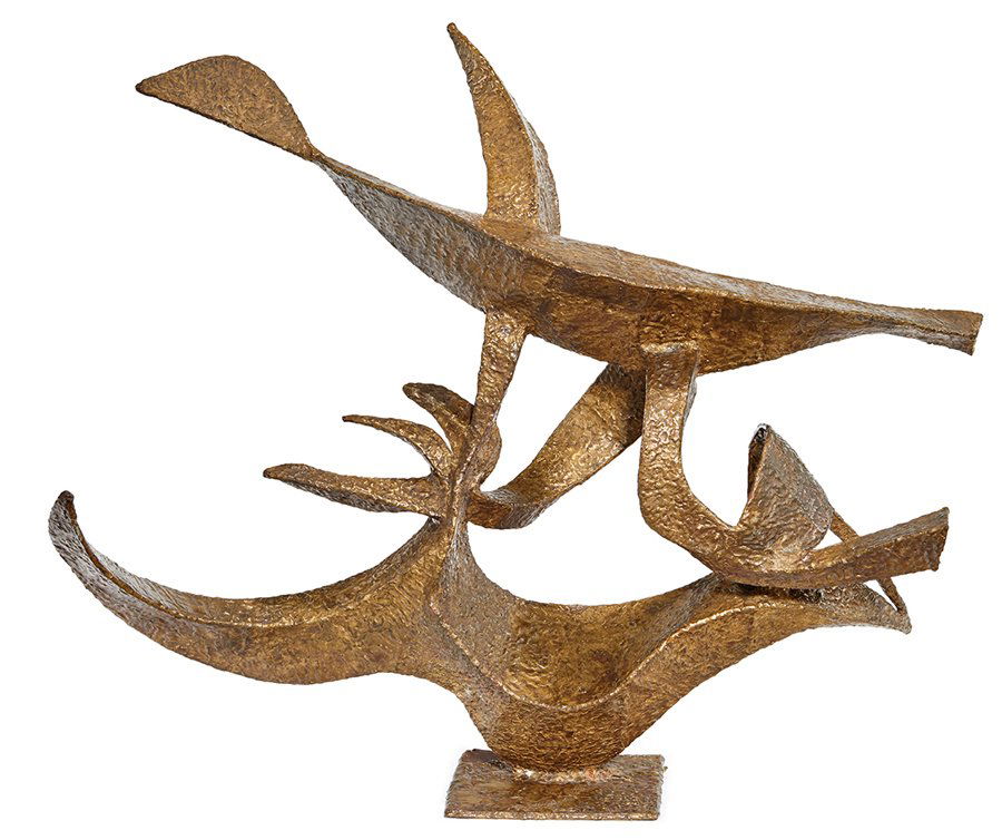 Max Finkelstein, Fifth Day: Max Finkelstein Fifth Day 1960 Welded brass Signed and dated at base 33" x 38" x 17"