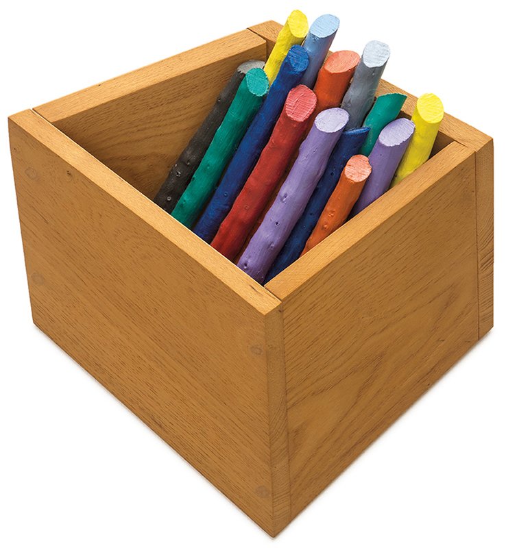 John Okulick, Inclined: John Okulick Inclined 1980 Acrylic on wood Retains signed, titled, and dated artist's label verso; signed, titled, and dated verso 14" x 12.5" x 3"