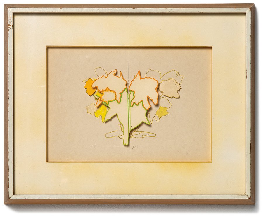 Ed Moses, Untitled: Ed Moses Untitled 1963 Graphite, gouache, and felt-tip marker on paper cutout relief on illustration board in artist's frame Signed "EMS" in graphite lower right composition; dated "63" lower right bo