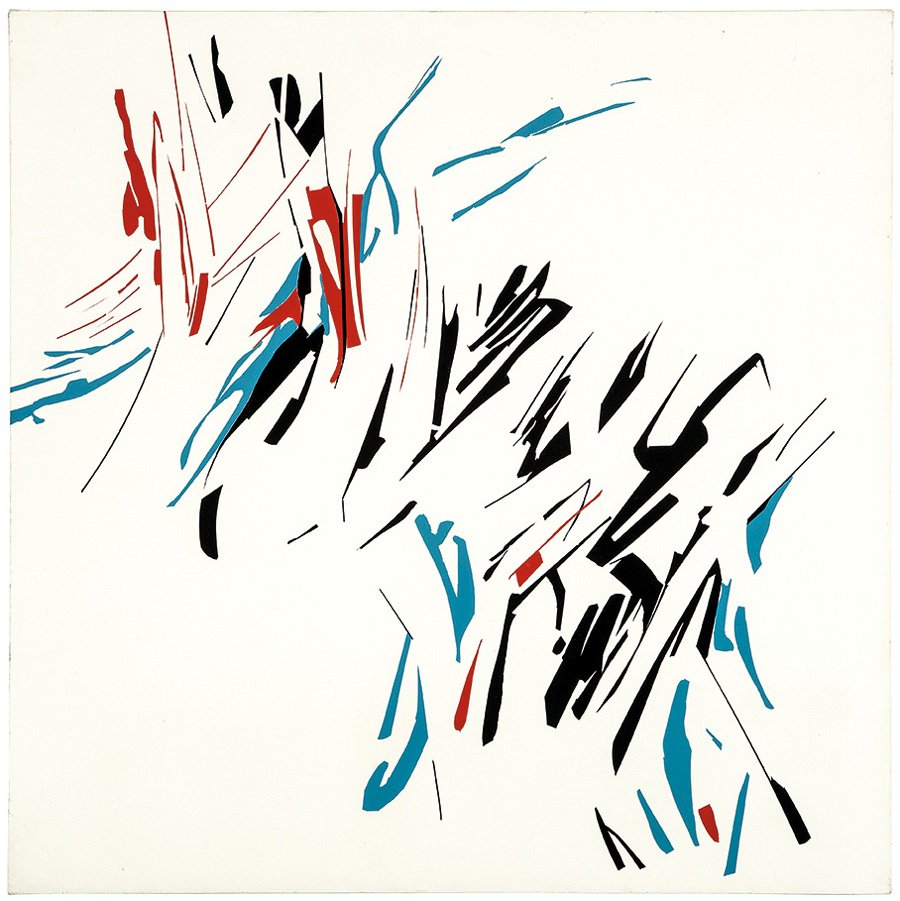 June Harwood, Vim-Vis: June Harwood Vim-Vis 1977 Acrylic on canvas Signed, titled, and dated verso Canvas: 42" x 42" LAMA would like to thank Louis Stern Fine Arts for their assistance in cataloguing this work