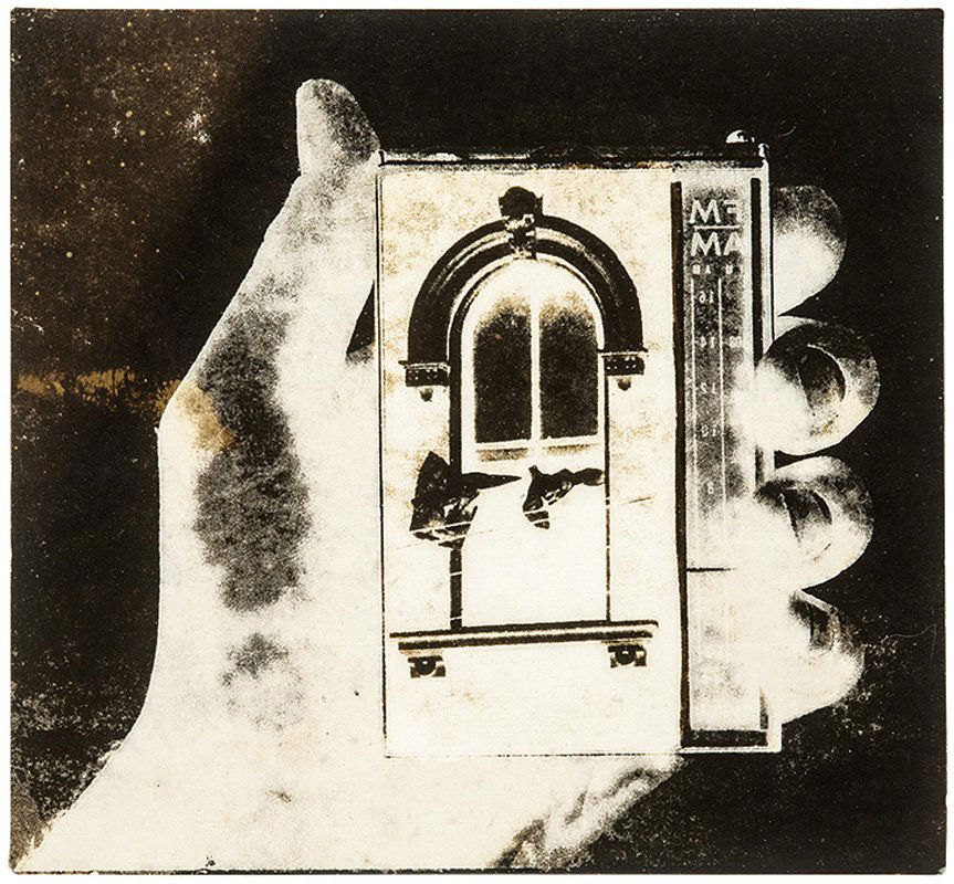 Wallace Berman, Untitled: Wallace Berman Untitled 1976 Verifax collage Bears the inscription in red ink verso "Wallace Berman/Post. Frag./1976 D.S." Image/sheet: 6" x 6.5"; Frame: 14.75" x 13.75" Provenance: Joy Marchenko, Los