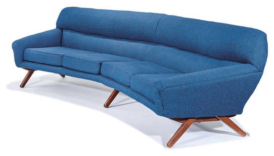 Illum Wikkelso, Sofa: Illum Wikkelso Sofa Designed c. 1960 Possibly A. Mikael Laursen 30" x 103" x 24"