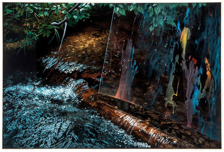 David Kessler, Painted Magnifier: David Kessler Painted Magnifier (from Staged Landscape Watercolor Series) 1985 Color lithograph on paper Dated and inscribed "Staged Landscape Watercolor Series" lower left margin beneath image; title