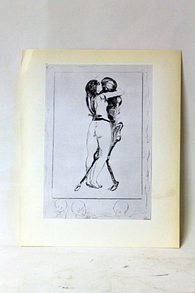 "Parting" Original Lithograph By Artist Munch.: Original Lithorgaph By Artist Munch. Painter Edvard Munch, born in 1863 in Löton, Norway, established a free-flowing, psychological-themed style all his own. His painting The Scream is one of the mos