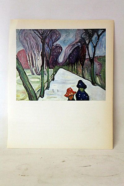 "Out For a Walk" Original Lithorgaph By Artist Munch.: Original Lithorgaph By Artist Munch. Painter Edvard Munch, born in 1863 in Löton, Norway, established a free-flowing, psychological-themed style all his own. His painting The Scream is one of the mos