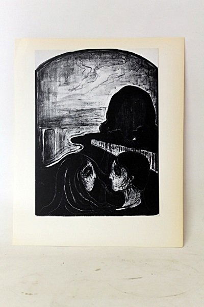 " Attraction " Original Lithograph By Artist Munch.: Original Lithorgaph By Artist Munch. Painter Edvard Munch, born in 1863 in Löton, Norway, established a free-flowing, psychological-themed style all his own. His painting The Scream is one of the mos